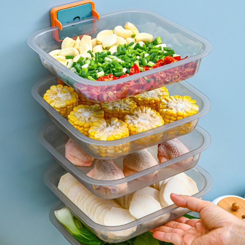 Khay Đựng Thức Ăn Trong Suốt Treo Tường Tiện Dụng Cho Gia Đình