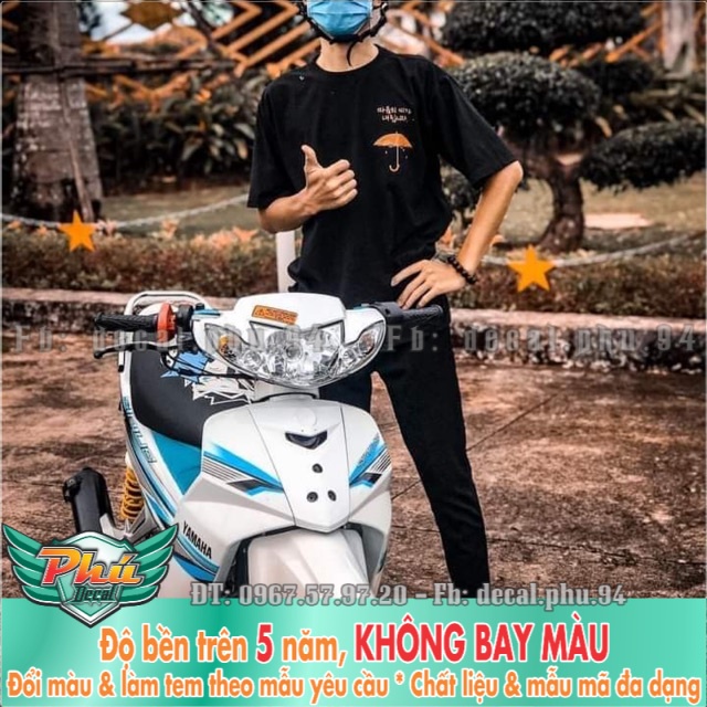 Tem rời Sirius Trắng Xanh Racing mới -1