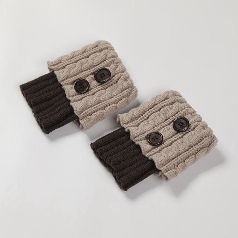 Tất Dệt Kim Giữ Ấm Chân Phối Nút Thời Trang Cho Nữ