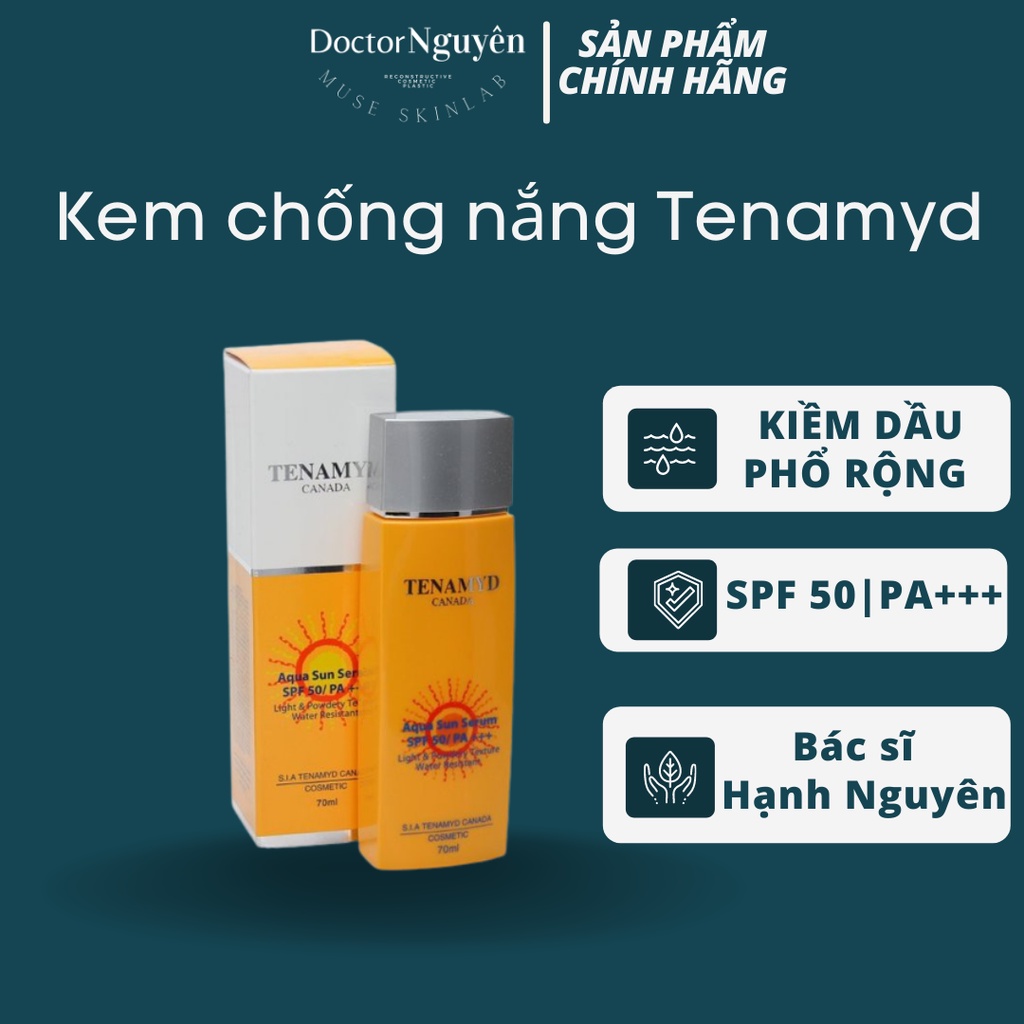 Tinh Chất Chống Nắng TENAMYD Aqua Sun Serum SPF50/PA+++ (70ml)