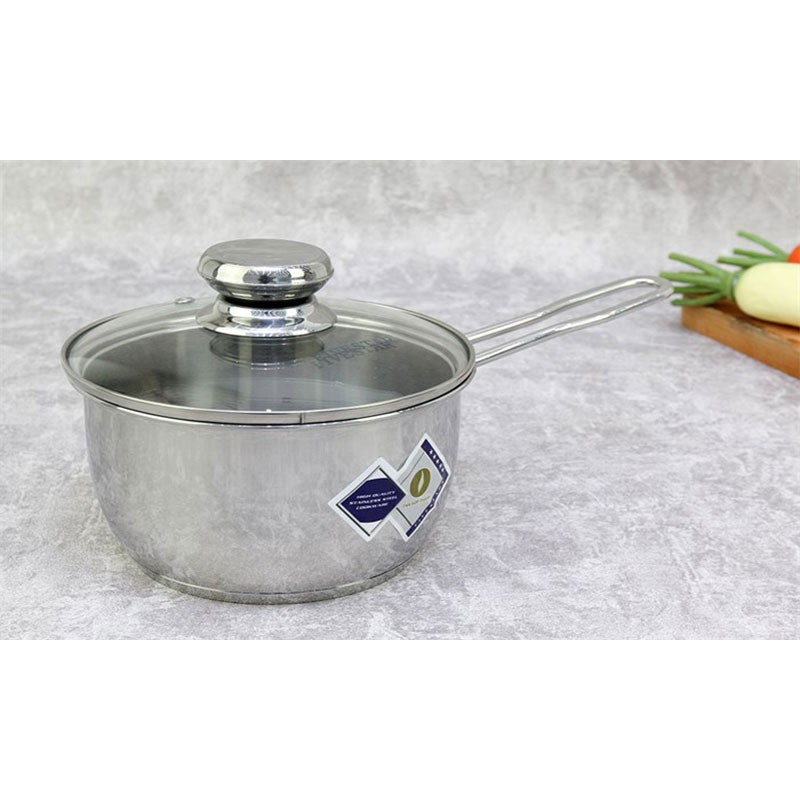 Nồi nấu bột/cháo 3 đáy Inox 430 Fivestar 14cm