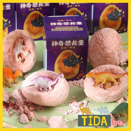 Mô Hình Đồ Chơi Khai Quật Hóa Thạch Trứng Khủng Long Mini Cho Bé, Đồ Chơi Khoa Học Khảo Cổ Dinosaur Egg TiDa Kids Shop