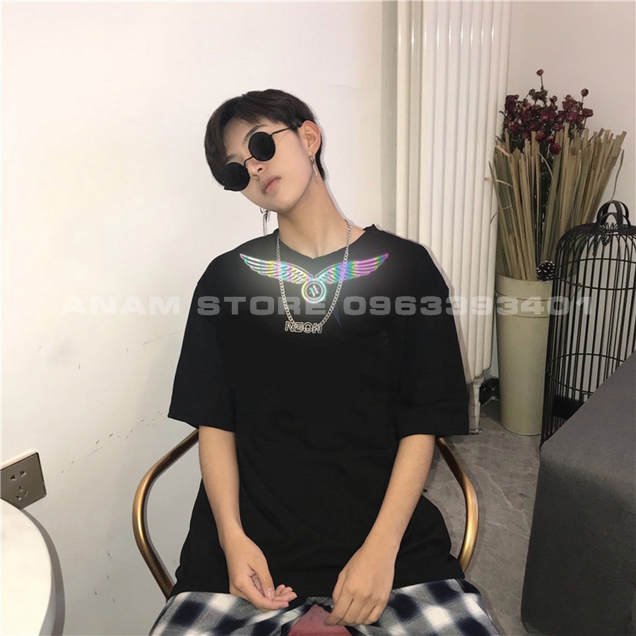 Áo thun phản quang Tay Lỡ Nam Nữ Cánh Cổ