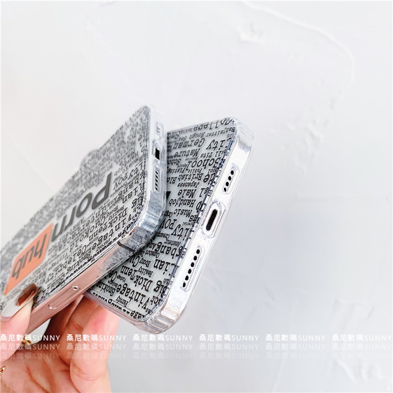 Ốp điện thoại trong suốt in chữ Pornhub cá tính cho Iphone | BigBuy360 - bigbuy360.vn