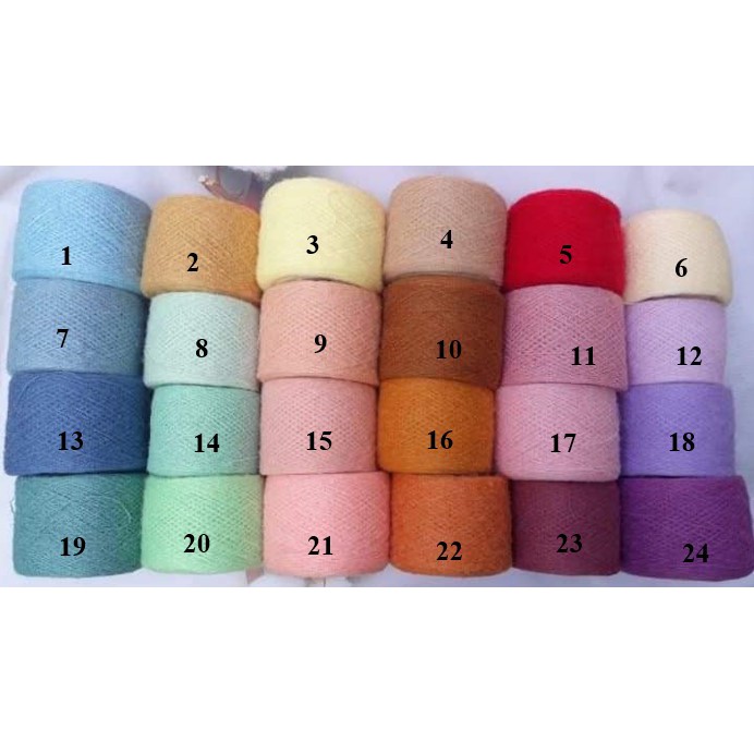 Mohair lông cừu sợi mảnh  BẢNG MÀU 02