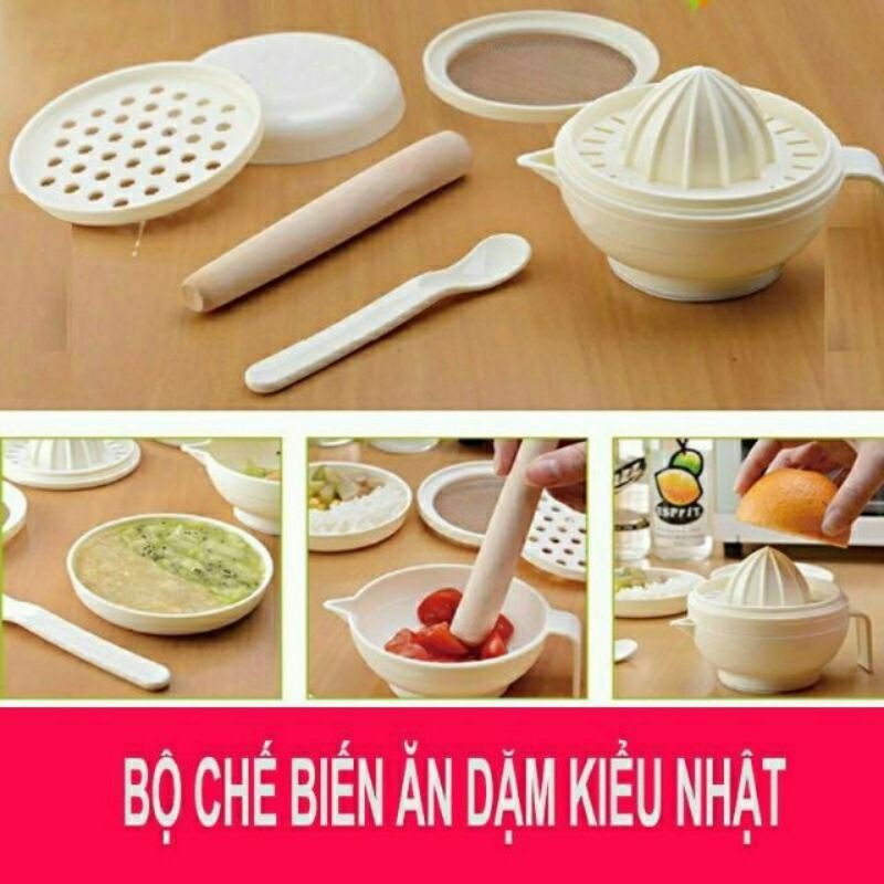 BỘ DỤNG CỤ CHẾ BIẾN ĂN DẶM KIỂU NHẬT CHO BÉ YÊU