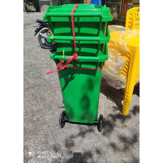 thùng rác 120 lít xanh,vàng ,cam loại dày giá rẻ