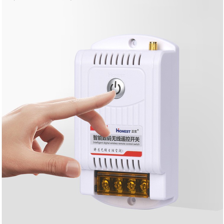 HT-9380KG-2 Công tắc Honest điều khiển từ xa 1-2Km 10A/380V, có Học Lệnh Remote