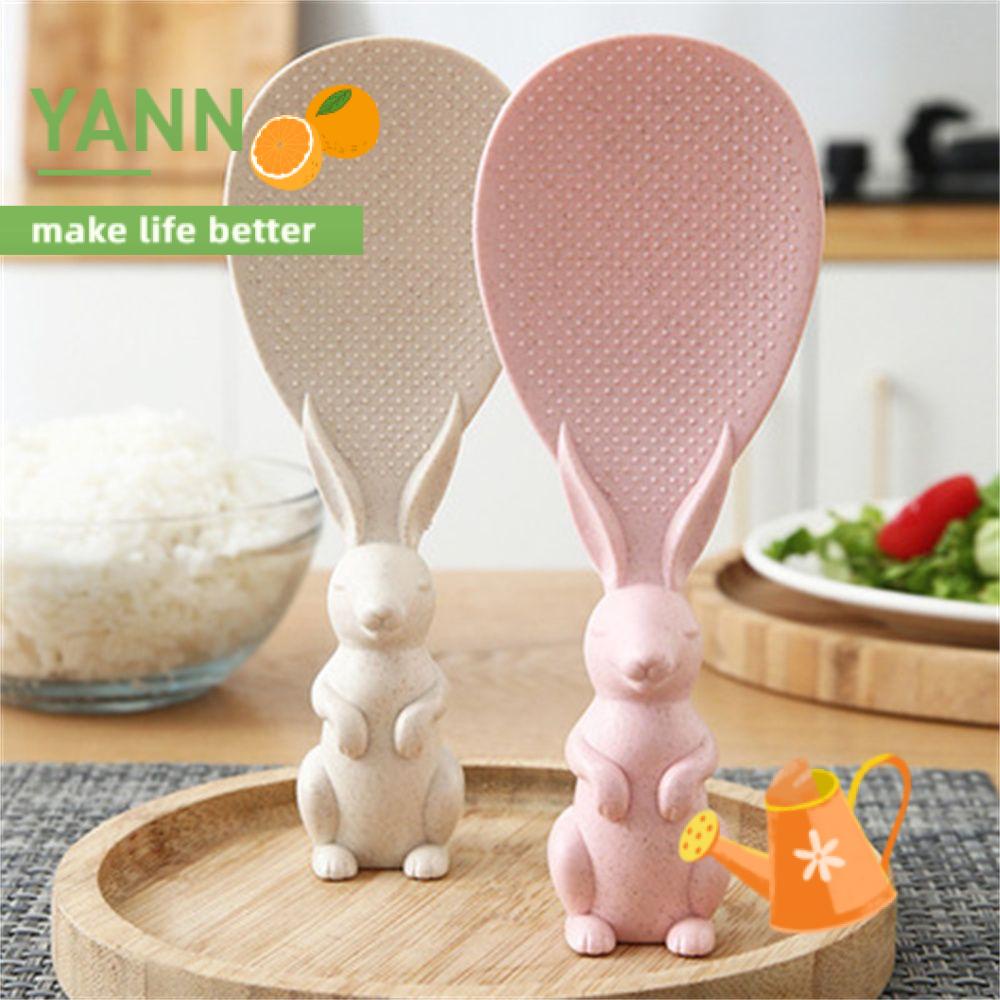 Vá xới cơm bằng nhựa lúa mạch chống dính hình thỏ dễ thương xinh xắn nhiều màu sắc