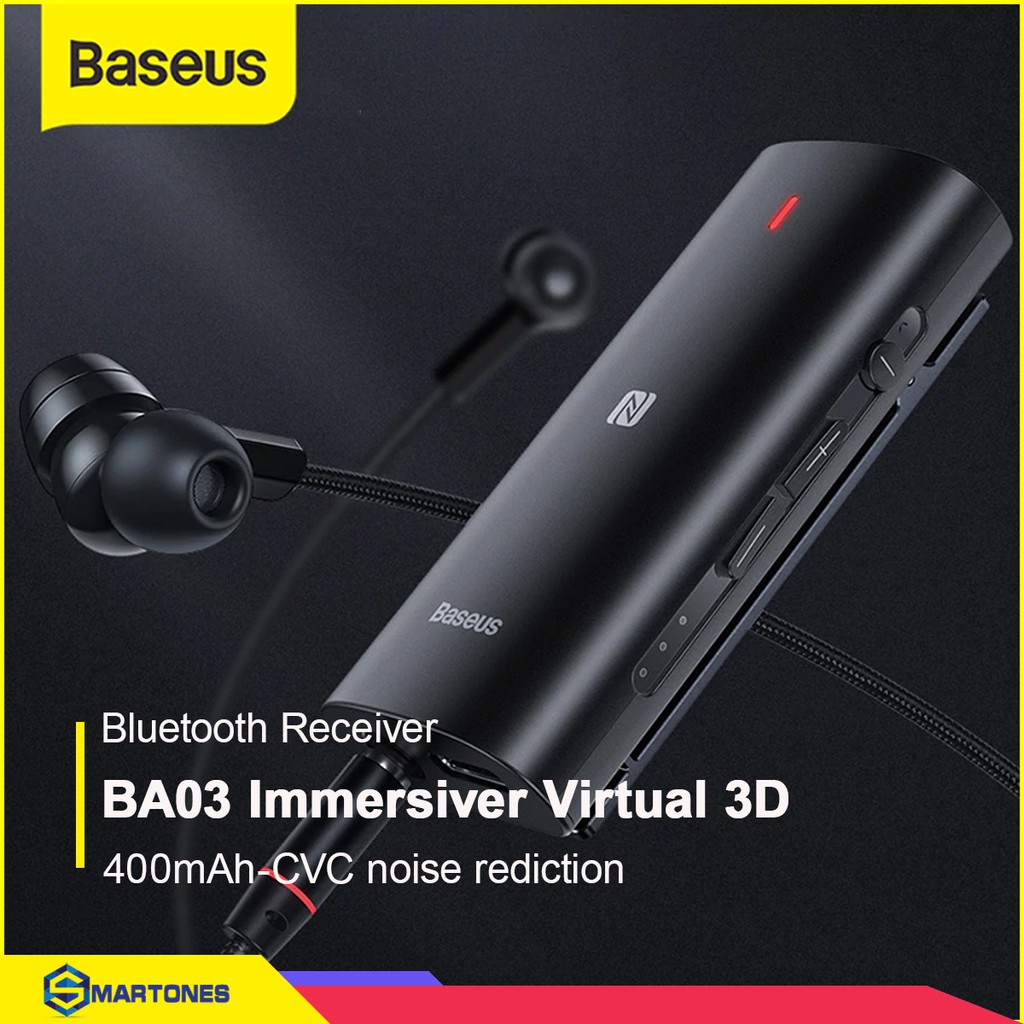 Bộ chuyển đổi tín hiệu Bluetooth Baseus BA03, hỗ trợ âm thanh 3D , chống ồn CVC, giải mã AAC , pin 400mAh