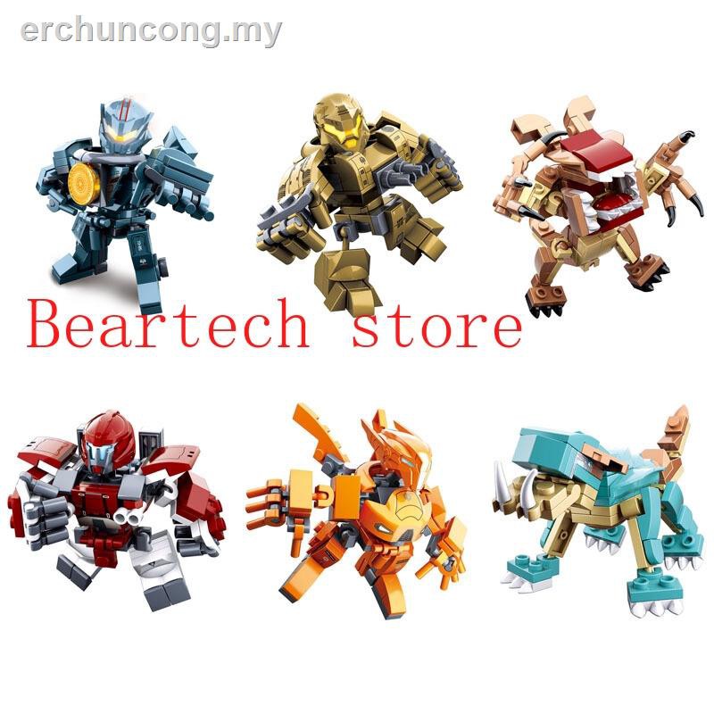 Bộ 6 Khối Lắp Ráp Lego Nhân Vật Jaeger Sluban 0727a-f Pacific Rim