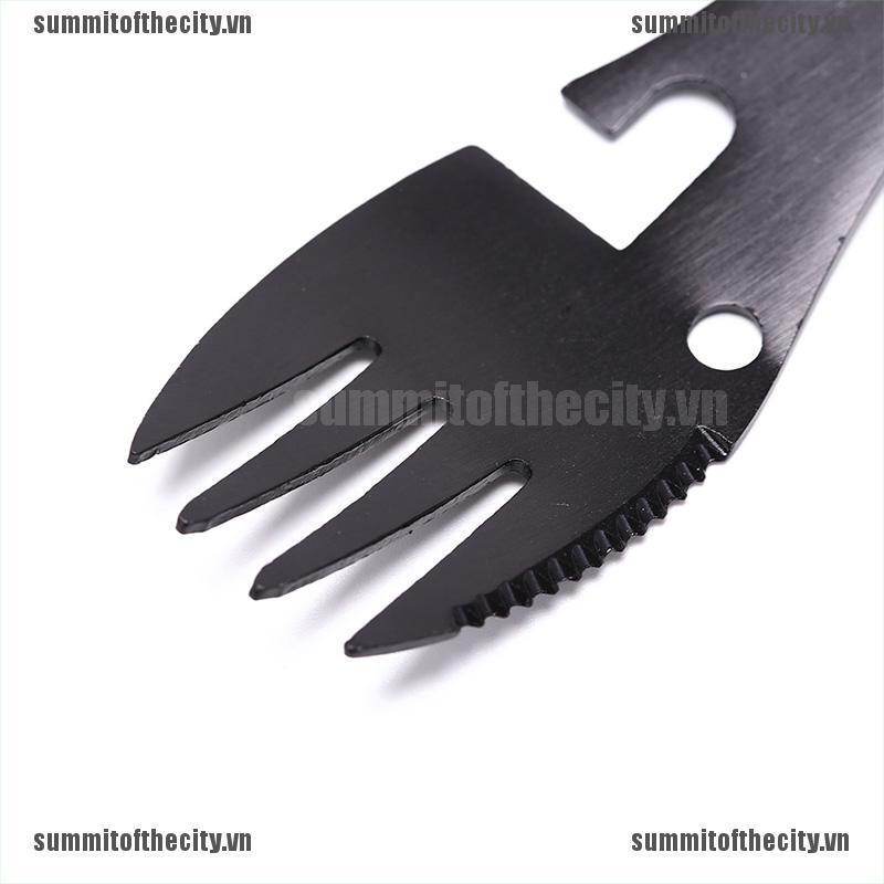 Muỗng Nĩa Kiêm Dụng Cụ Mở Nắp Chai Đa Năng Dùng Khi Đi Cắm Trại