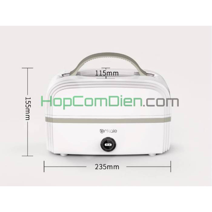 [tặng thìa đũa] Hộp cơm hâm nóng nấu cơm văn phòng 2 khay hút chân không | BigBuy360 - bigbuy360.vn
