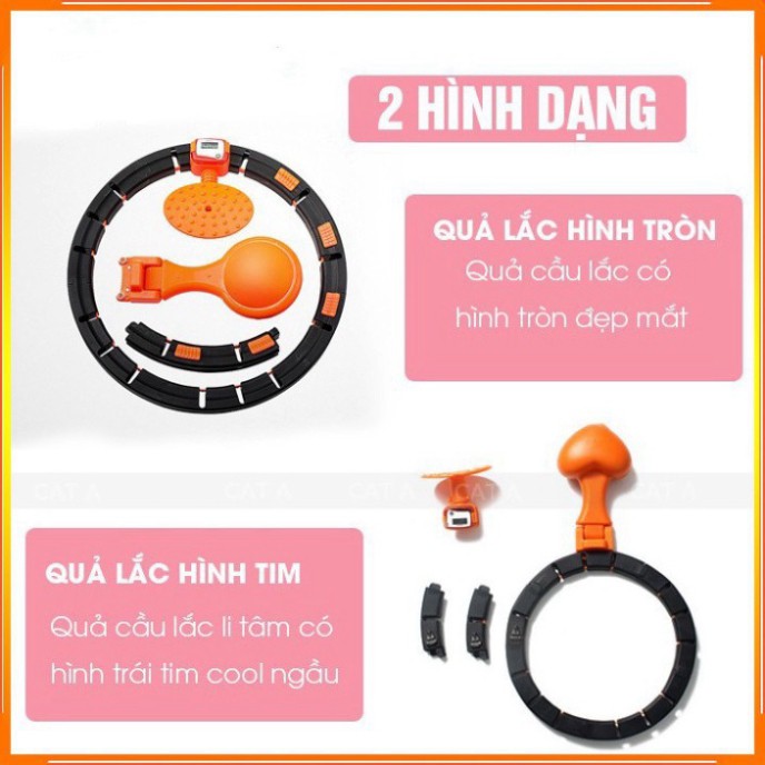 Vòng lắc eo giảm mỡ tự động nhập khẩu - Vòng lắc giảm mỡ HuLa Hoop chỉnh cân nặng vòng eo đồng hồ điện tử tự động đếm số