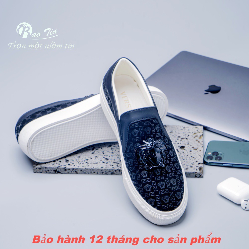 Giày lười Versacc  2021 Bảo Tín , Giày Slip-On nam thời trang, cá tính 3 mẫu độc đáo&quot;full box&quot; có quà tặng kèm.
