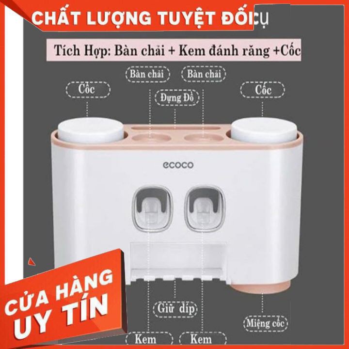 Nhả Kem Đánh Răng Cao cấp ECOCO (kiêm đựng bàn chải) - Sang trọng, Tiện dụng