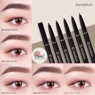 Chì kẻ mày Karadium Flat Eyebrown Pencil 2 đầu 01 02 03 04 05