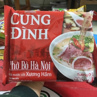 COMBO 10 GÓI PHỞ BÒ HÀ NỘI CUNG ĐÌNH NƯỚC CỐT XƯƠNG HẦM 68g