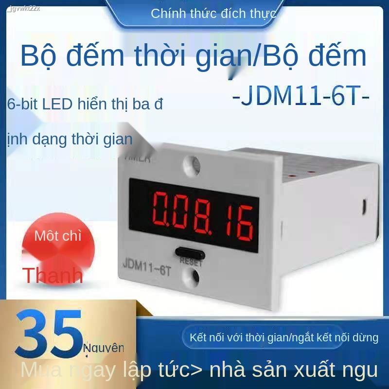 【2021】Bộ đếm điện tử 6 chữ số JDM11-6H tích lũy thời gian hiển thị kỹ thuật đơn giản nhớ tính tiền hẹn giờ 12V24V220