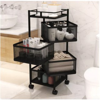 Kệ đựng 4 tầng , đồ cá nhân nhà tắm có 4 bánh xe xoay đa năng.