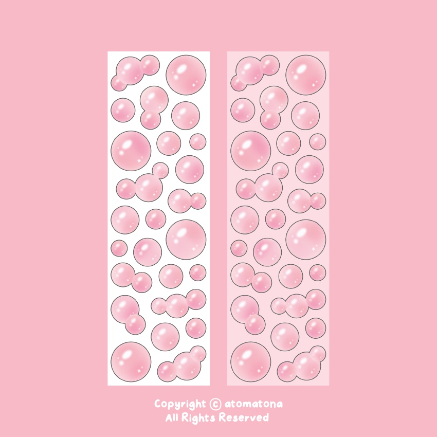 Sticker tròn nhiều màu bong bóng dễ thương