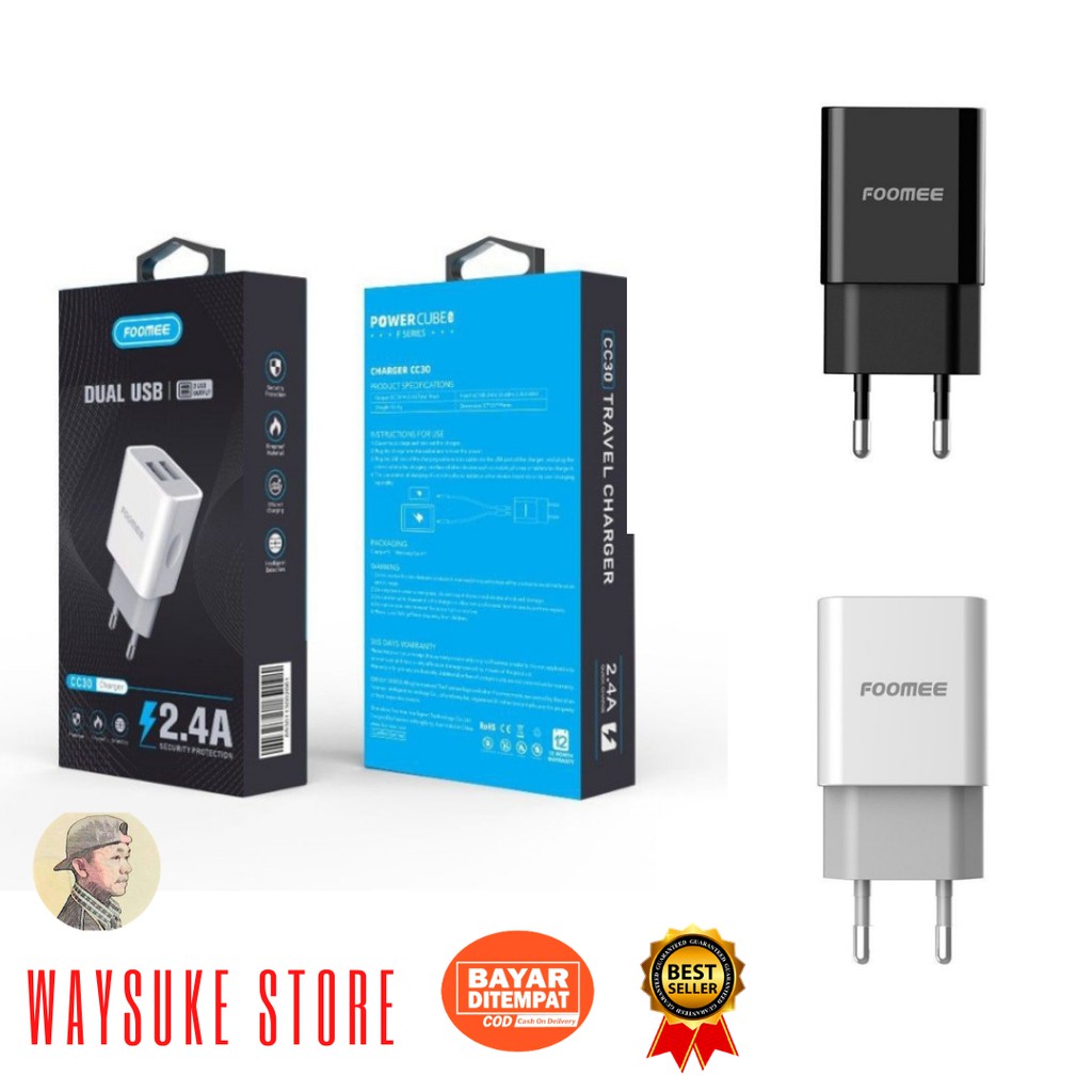 Củ Sạc Nhanh Foomee Cc30 2usb 2.4a