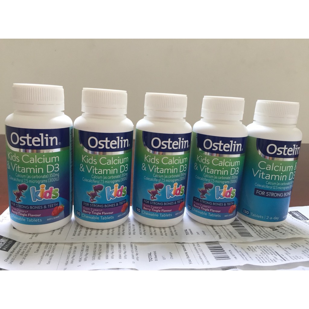 Ostelin Vitamin D & Calcium 130v bổ sung canxi cho cơ thể