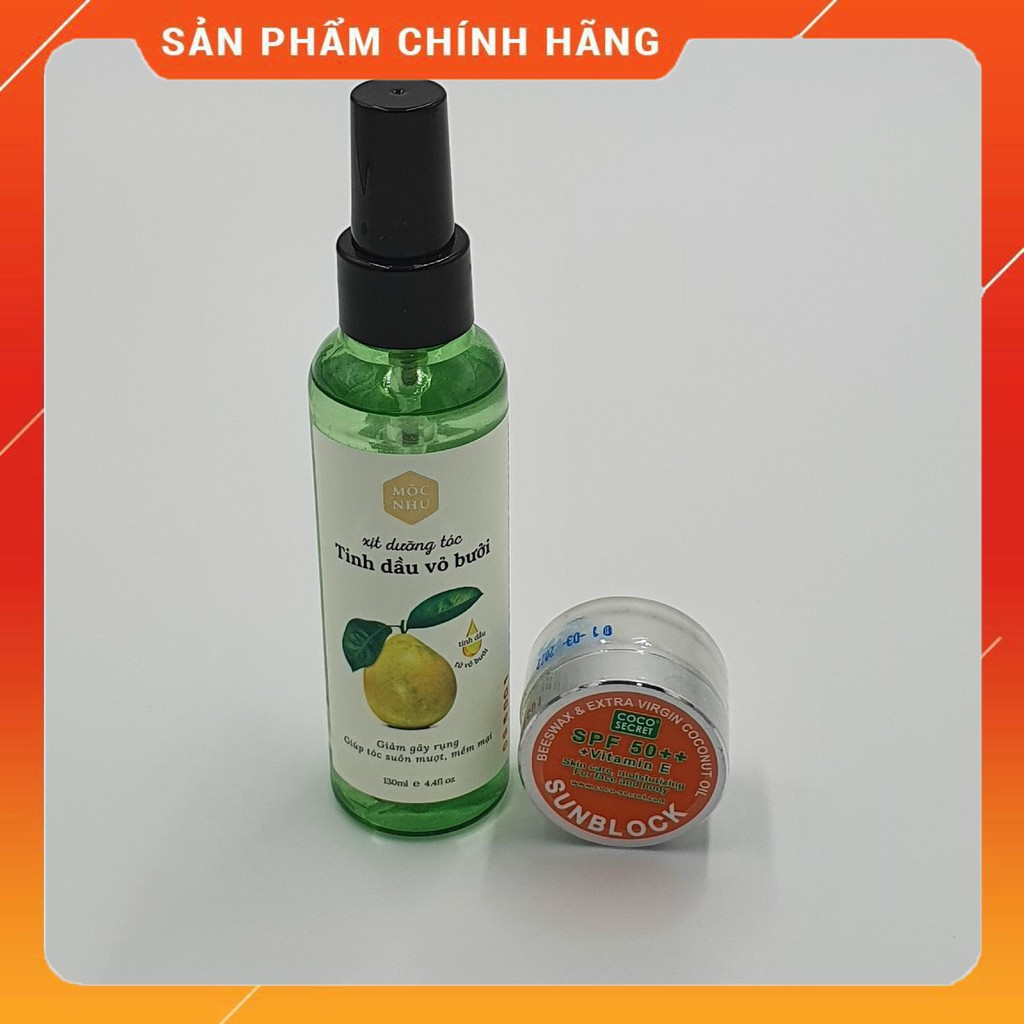 Tinh Dầu Bưởi Kích Mọc Tóc Mộc Nhu Dạng Xịt 130ml - Combo Hấp Dẫn