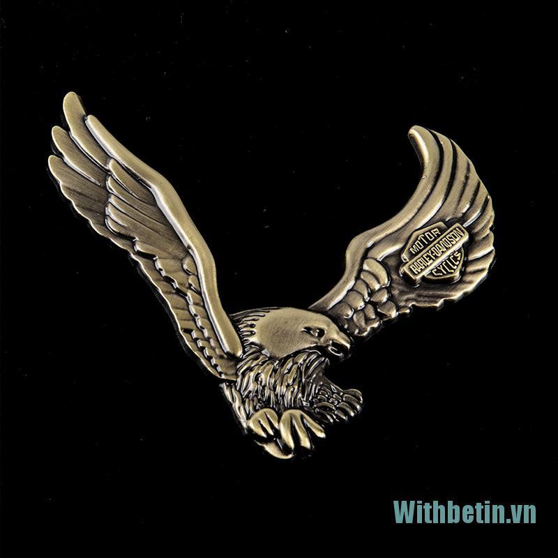 【Withbetin】3D Metal Car Sticker Eagle Emblem Badge Auto Body Decals Motorcycle Car Decor