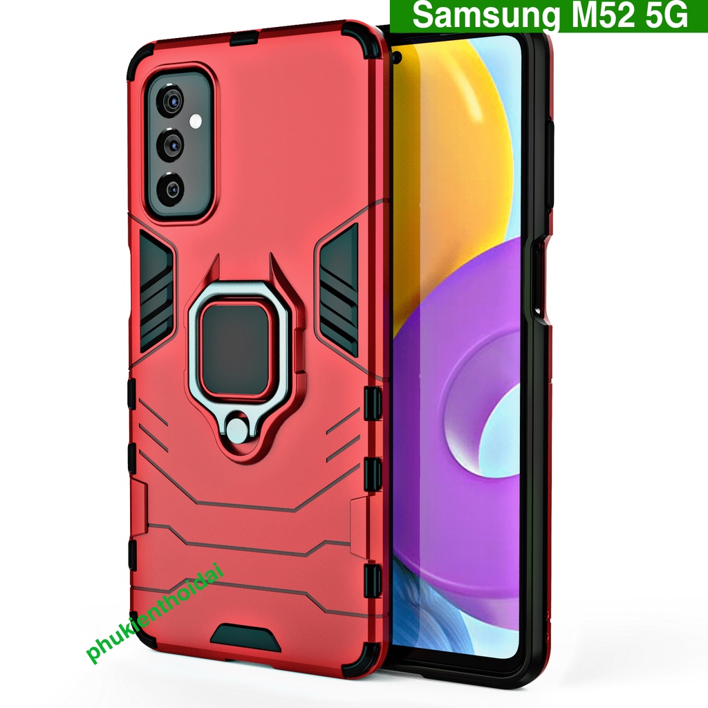 Ốp lưng Samsung M52 5G / M53 5G Iron Man Iring chống sốc giá đỡ xem phim bảo vệ toàn diện