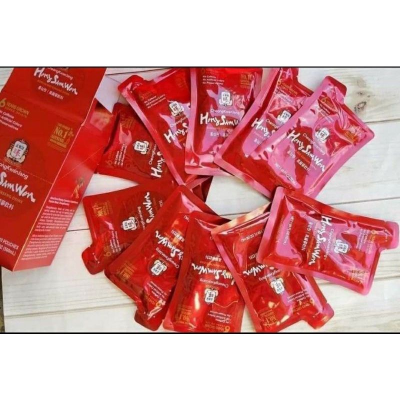 Thùng 30 gói Hồng sâm nước Hàn Quốc 6 năm tuổi Hong Sam Won Cheong Kwan Jang của Mỹ