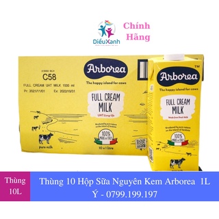 [ Thùng 10 Hộp] Sữa Tươi Nguyên Kem Arborea 1L - Nhập Khẩu Ý