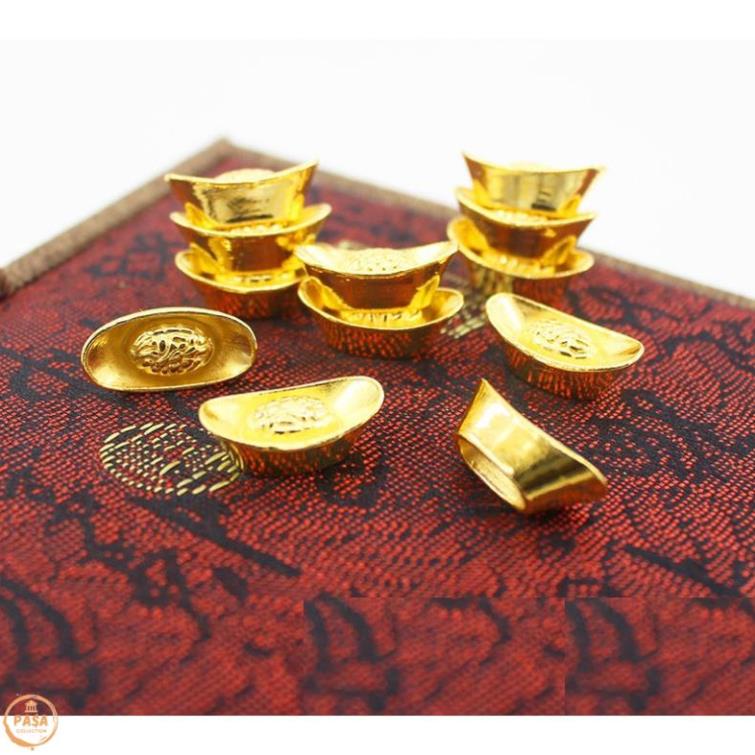 Combo 3 Thỏi vàng Thần Tài KIM NGUYÊN BẢO cỡ 2.8cm , phong thủy hút tài nạp lộc, giàu sang, no đủ...