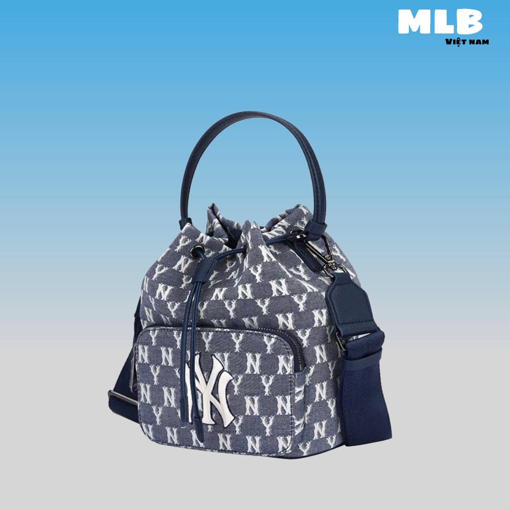 Túi đeo chéo 1 vai dây rút dây MLB Monogram Jacquard