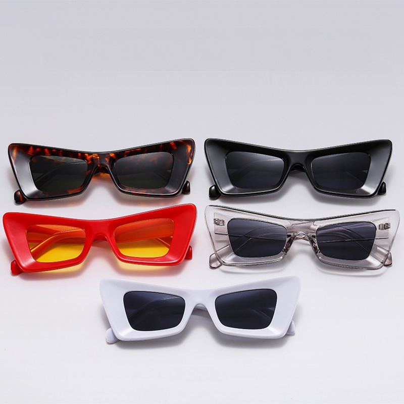 (YUZHU) Kính Râm Mắt Mèo Oversize Thời Trang Phương Tây Thiết Kế Mới