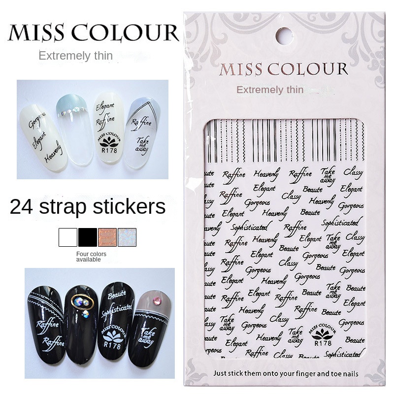 Sticker Dán Móng Hình Chữ Cái Tiếng Anh