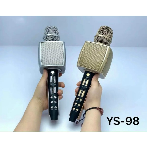 Cặp đôi vàng trong làng song ca - Loa mic bluetooth YS98 cao cấp tích hợp loa Bass không dây-Kèm 1 Mic hát song ca