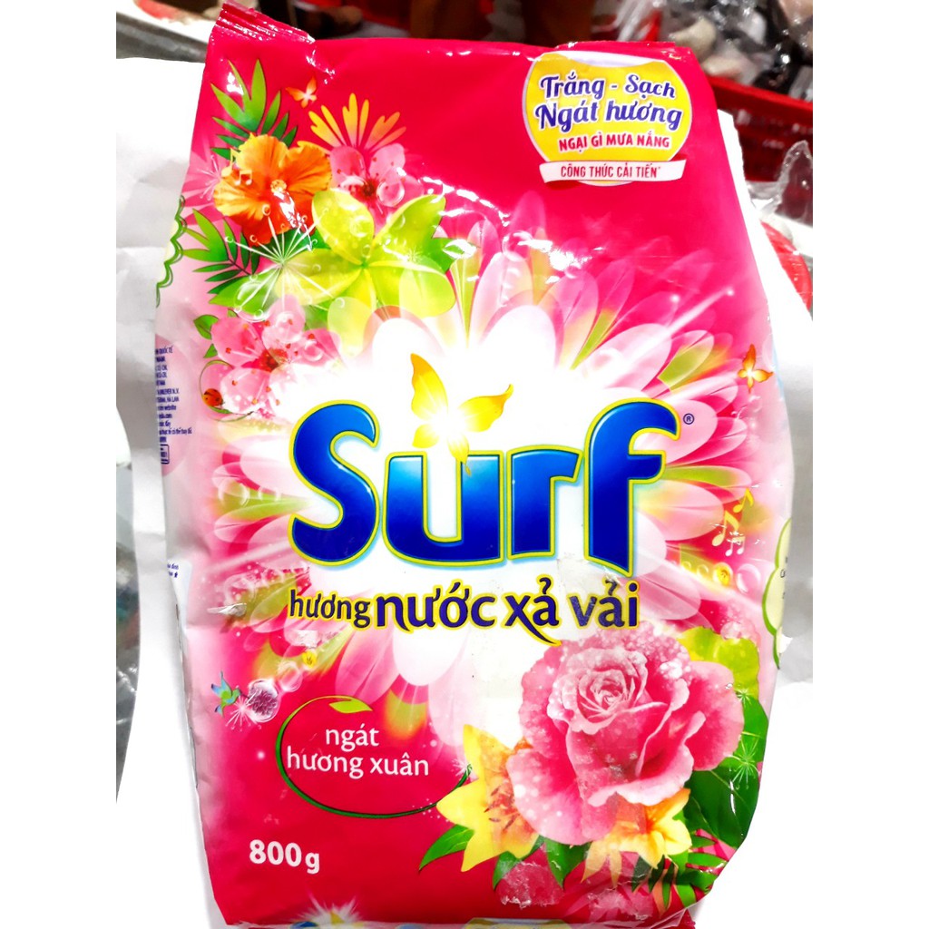 Bột Giặt Surf Hương Nước Xả Vải Túi 800g