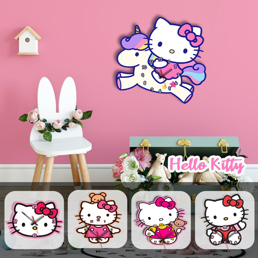 Đồng Hồ Treo Tường Nhân Vật Sanrio Hello Kitty