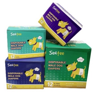 Bỉm (tã) cho chó đực đi vệ sinh - Thương hiệu SENTEE 12 cái hộp - Cún tè bậy/đánh dấu lãnh thổ khi đi chơi, đi du lịch