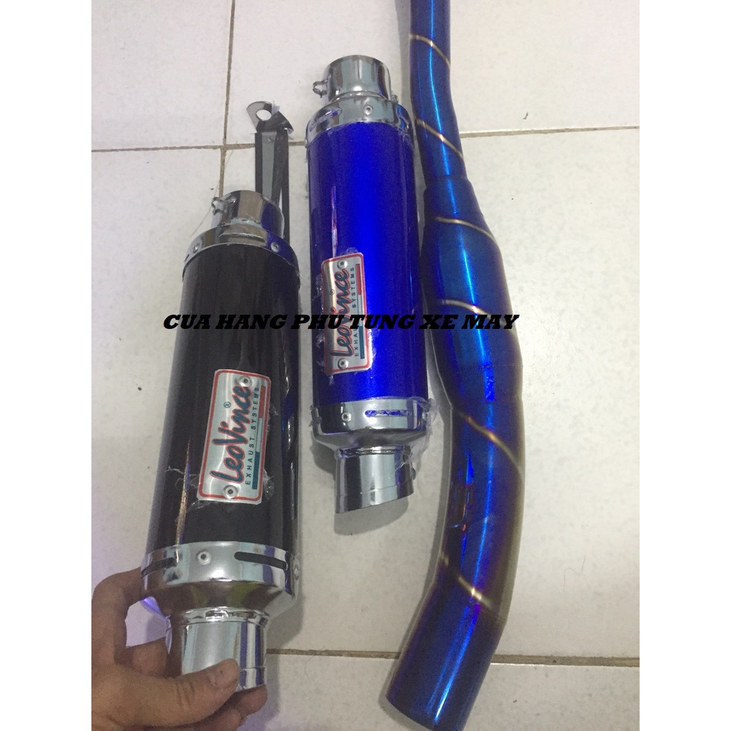 Pô LeoVince kèm cổ bầu hơi titan gắn xe Ex135, Ex 150, Winner, Raider Fi, Satria