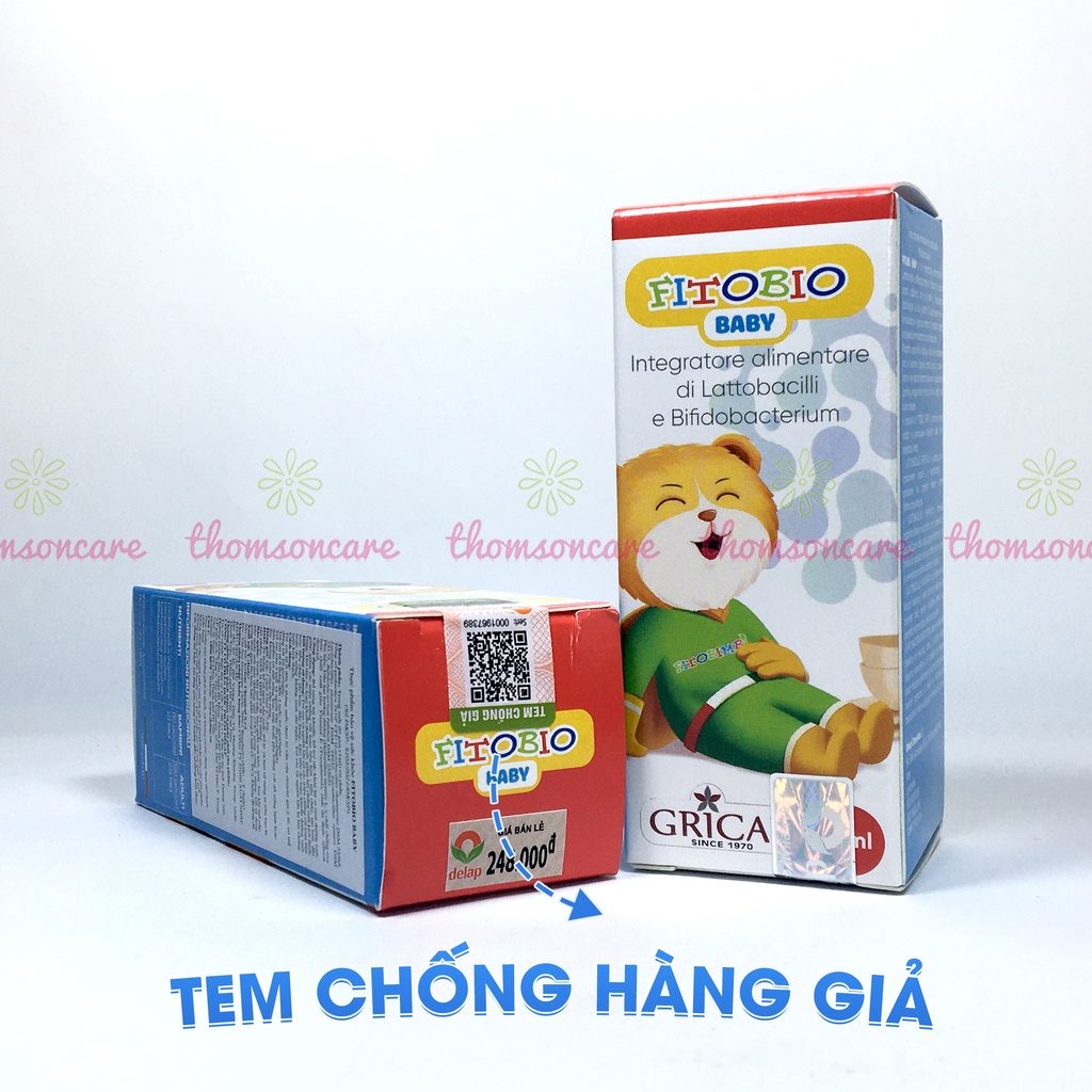 Men vi sinh Fitobio baby, bổ sung lợi khuẩn Probiotics cho bé từ sơ sinh, ổn định tiêu hóa, giảm táo bón, khó tiêu