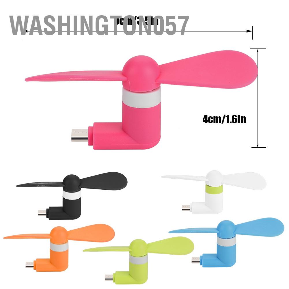 Washington057 Mini cầm tay nhỏ Micro USB Quạt cực êm cho điện thoại thông minh Android OTG