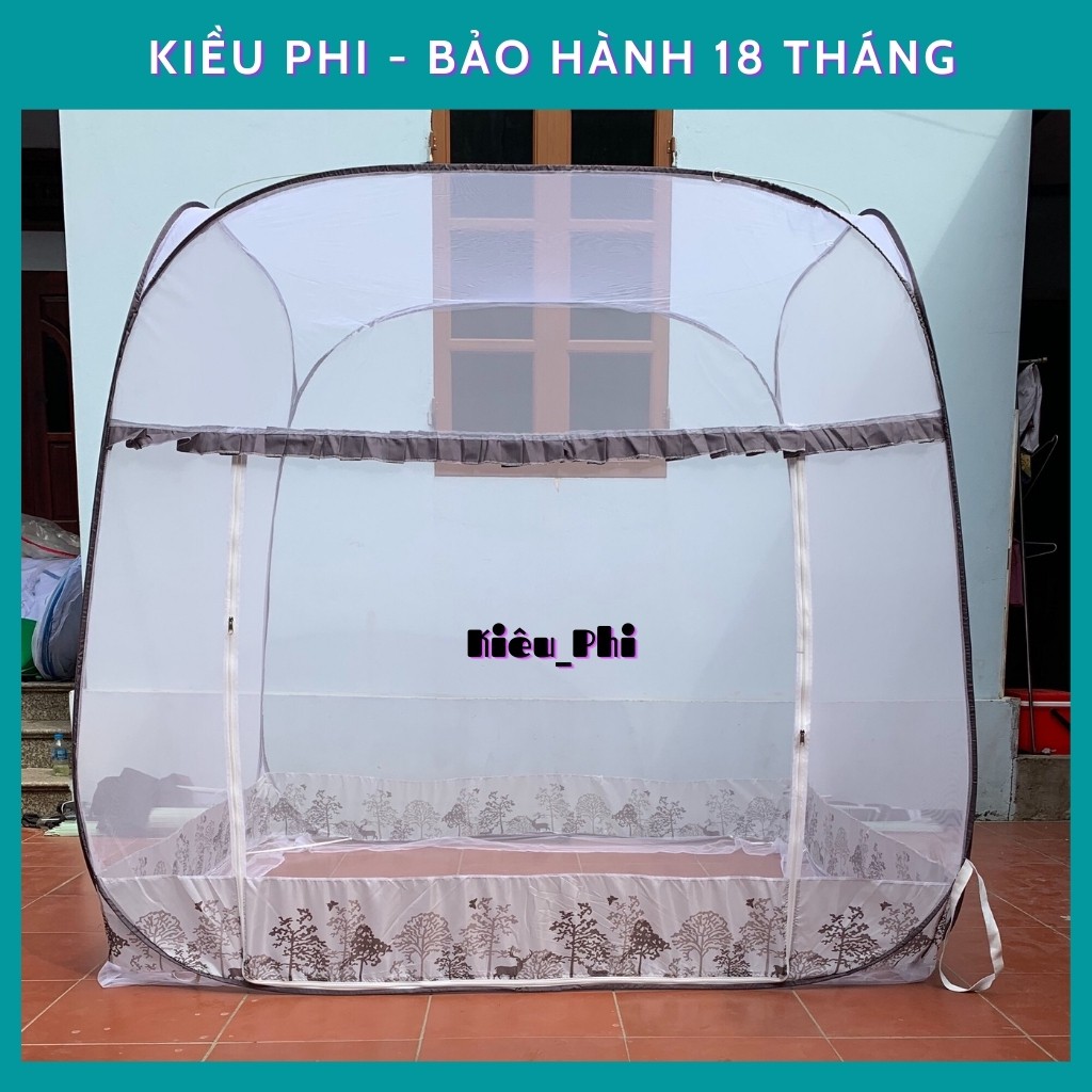 Màn chụp tự bung đỉnh rộng KIều Phi - mùng tự bung người lớn 1m2, 1m6, 1m8, 2m2  gấp gọn tiện dụng