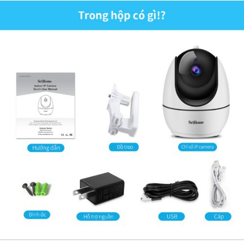 Camera Ip Wifi Sh026-Xoay 360 độ-Đàm Thoại Song Phương-Bảo Hành 12 Tháng