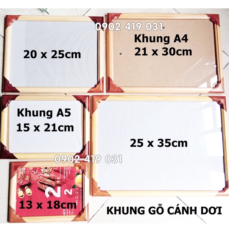 Khung Bằng Khen 13x18, 15x21, 20x25, 21x30, 25x35, 30x40cm.