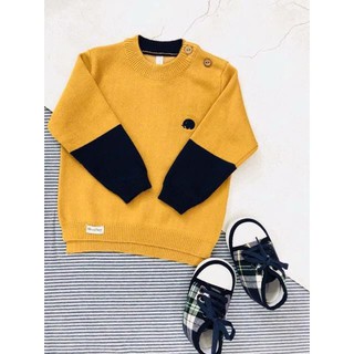 Áo len sợi cotton cài vai momma