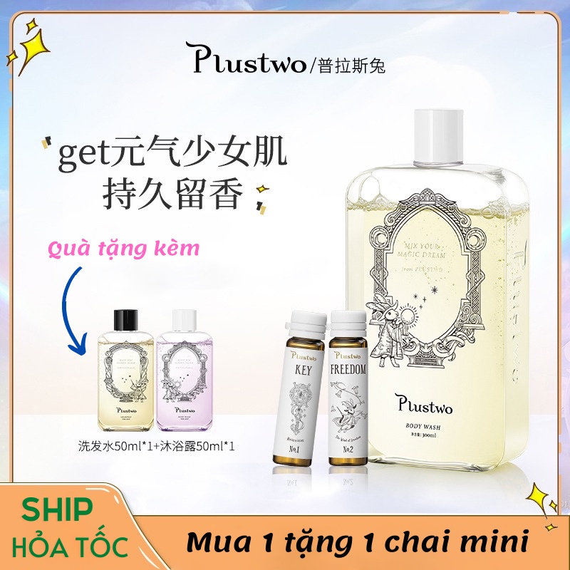 Sữa tắm nước hoa Plustwo siêu thơm với tinh chất Niacinamide giữ ẩm sáng da