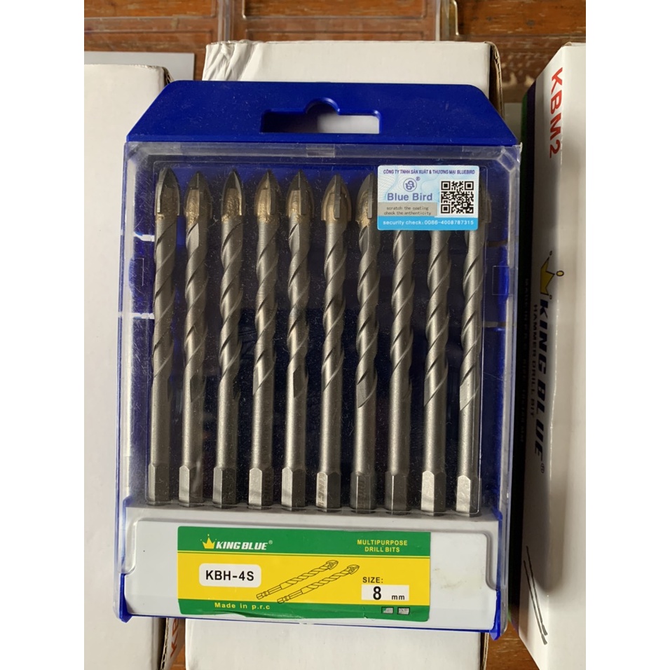Mũi khoan đa năng , mũi khoan chữ thập King Blue 8ly khoan gạch men khoan bê tông khoan sắt chất lượng cao