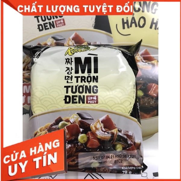 [Thùng 20 gói] Mì trộn tương đen nấu nhanh 4 phút koreno Hàn Quốc gói 78gr rất ngon (date T2.2022)